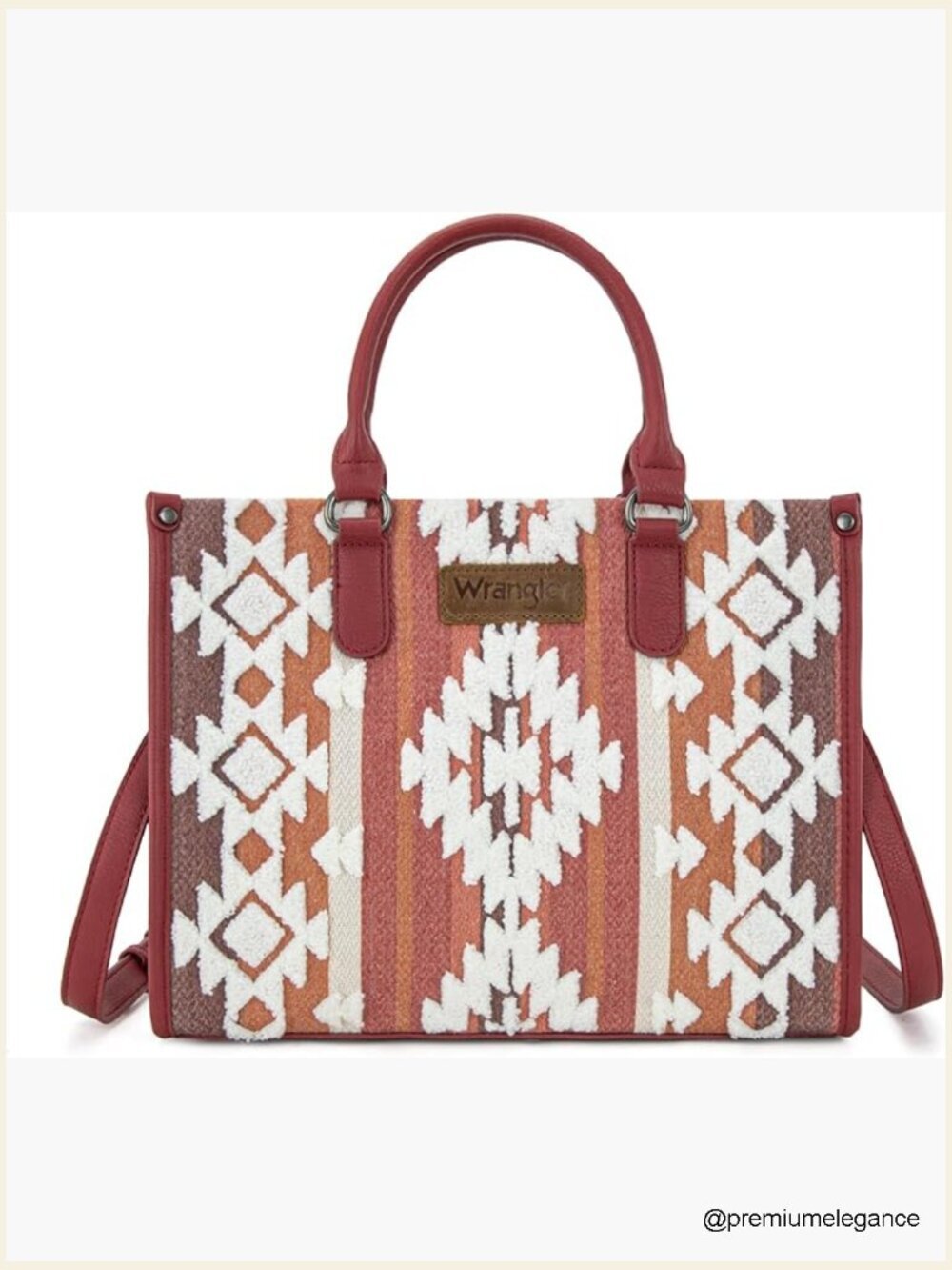 Chenille Embroidered Tote Bag with Detachable Crossbody Strap